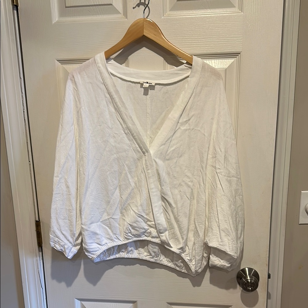 Linen White Women's Top